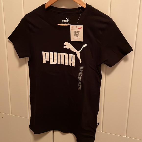 NWT Black Puma T Shirt size XS 100% cotton - Picture 6 of 7